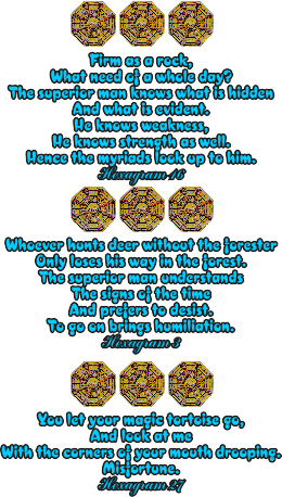 Left Side Graphic-three quotes from I Ching 